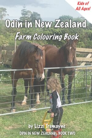 Odin in New Zealand cover of Farm Colouring Book